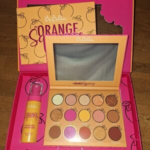 NIP BeBella Orange Squeeze 15 Shade Eyeshadow Palette w/Setting Spray Gift
